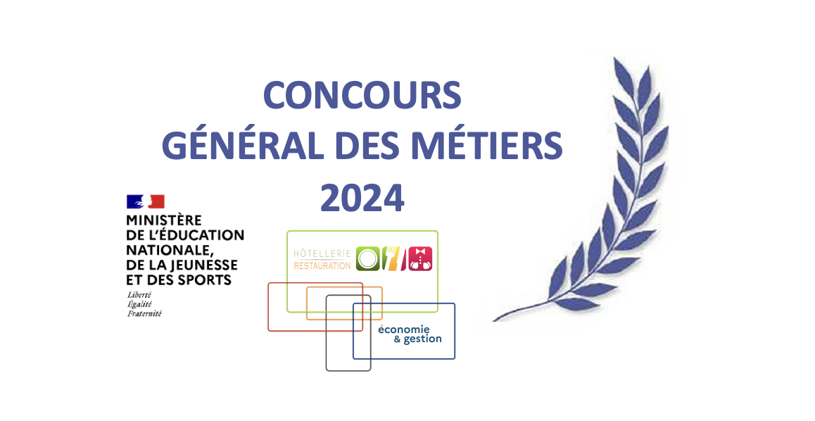 Logo Concours Général des Métiers "Commercialisation et Services en Restauration" - Session 2024