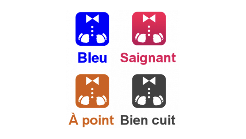 Logo À points de cuisson des viandes rouges