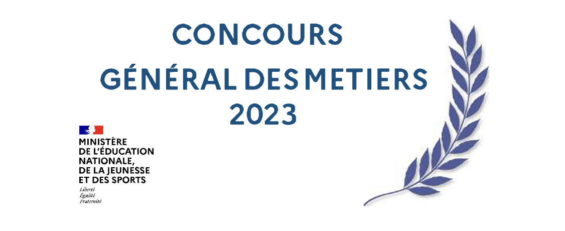 Logo Concours général des métiers 2023. Remise des prix en Commercialisation et services en restauration