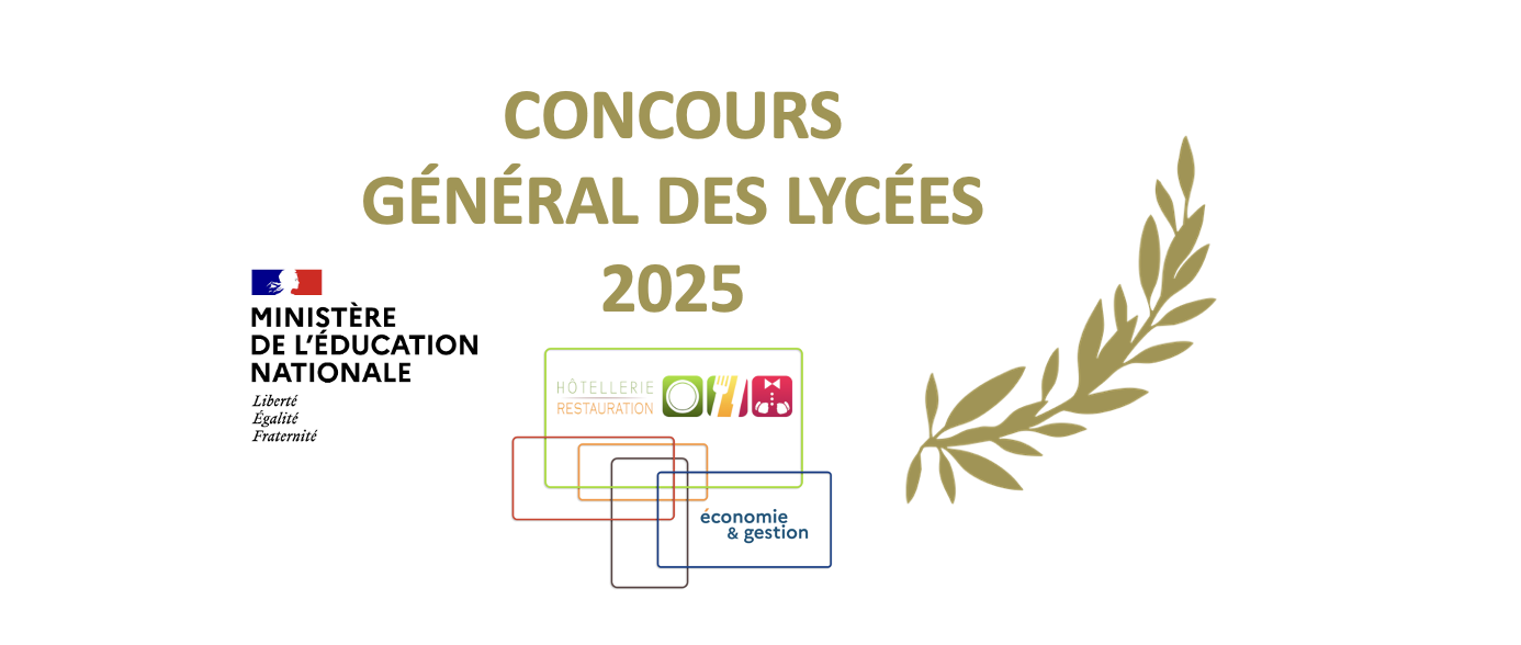 Logo Concours Général des Lycées 2025 – Série STHR : l'excellence à l'honneur