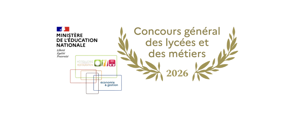 Logo Concours Général des Métiers "Commercialisation et Services en Restauration" - Session 2026