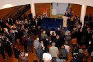 Alain Marie, proviseur et les invités de l'inauguration
