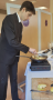 Réalisation en salle d'un dessert flambé